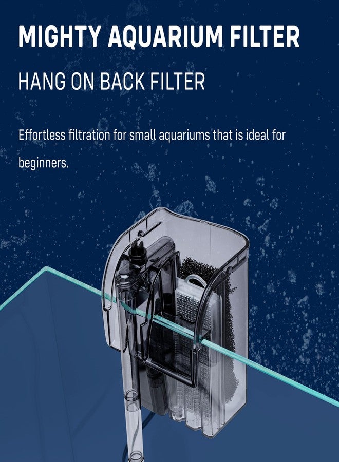 SubstrateSource Mighty Aquarium Hang On Back Filter - Aquarium HOB Filter - Adjustable Fish Tank Filter - Aquarium Filters - Nano Aquarium Filter - Fish Aquarium Filter - Hang On Back Aquarium Filter (2-5 Gallons) - Image 2